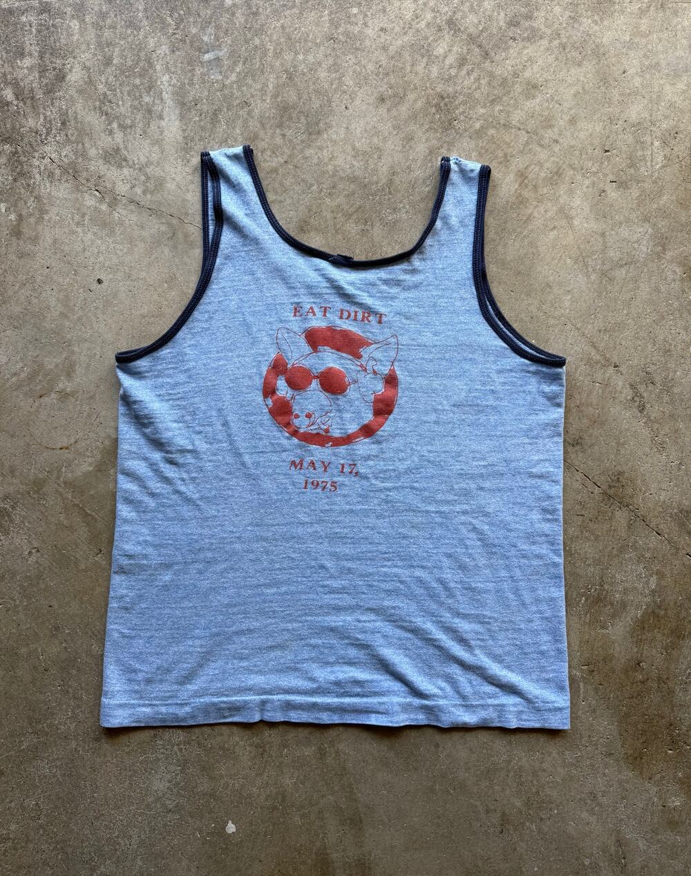 Vtg 1975 Oswego State 'Eat Dirt.' Pig Tanktop Size Mens Size Small / XS